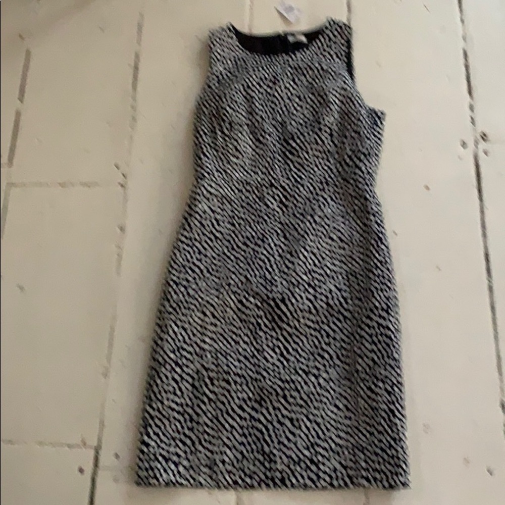 Navy and white dress